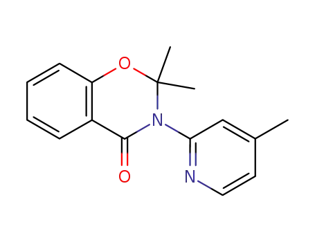 Molecular Structure of 76809-23-9 (2,2-dimethyl-3-(4-methylpyrid-2-yl)-4-oxo-4H-1,3-benzoxazine)