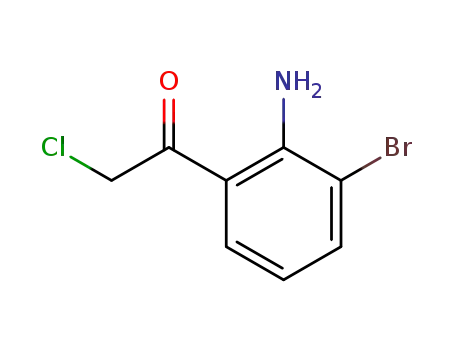 Molecular Structure of 74798-64-4 (1-(2-amino-3-bromophenyl)-2-chloroethan-1-one)