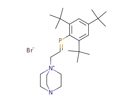 Molecular Structure of 126995-92-4 (1-[2-(2,4,6-Tri-tert-butyl-phenylphosphanylidene)-ethyl]-4-aza-1-azonia-bicyclo[2.2.2]octane; bromide)
