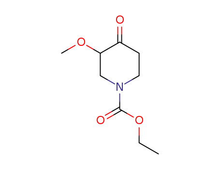 Molecular Structure of 83863-72-3 (N-Carbethoxy-3-methoxy-4-piperidone)