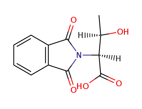 Molecular Structure of 29588-90-7 ((2S,3R)-3-hydroxy-2-(1,3-dioxo-1,3-dihydroisoindol-2-yl)butyric acid)