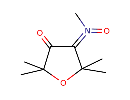 Molecular Structure of 67036-74-2 (4-(N-methylnitrono)-2,2,5,5-tetramethyltetrahydrofuran-3-one E-isomer)