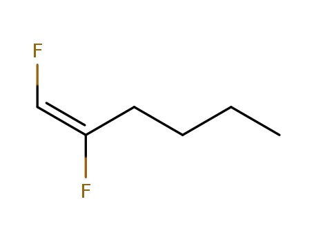 Molecular Structure of 102676-08-4 (1-Hexene, 1,2-difluoro-, (Z)-)