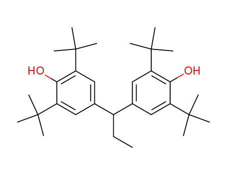 Molecular Structure of 19072-70-9 (Phenol, 4,4'-propylidenebis[2,6-bis(1,1-dimethylethyl)-)