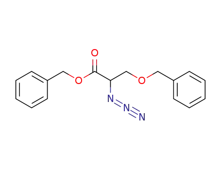 Molecular Structure of 119254-72-7 (2-Azido-3-benzyloxy-propionic acid-benzyl ester)