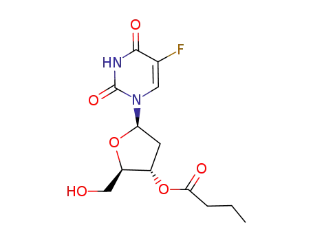 Molecular Structure of 7207-60-5 (3'-O-butanoyl-5-fluoro-2'-deoxyuridine)