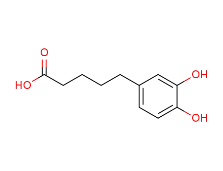 Molecular Structure of 31129-94-9 (Benzenepentanoic acid, 3,4-dihydroxy-)