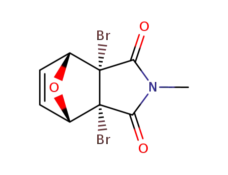 Molecular Structure of 155793-97-8 (endo,endo-2,3-dibromo-7-oxanorborneno<2,3-c>succinimide)
