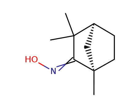 Molecular Structure of 74163-80-7 (Bicyclo[2.2.1]heptan-2-one, 1,3,3-trimethyl-, oxime, (1R)-)