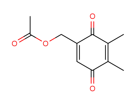 Molecular Structure of 40870-69-7 (2,3-Dimethyl-5-acetoxymethyl-p-benzoquinone)