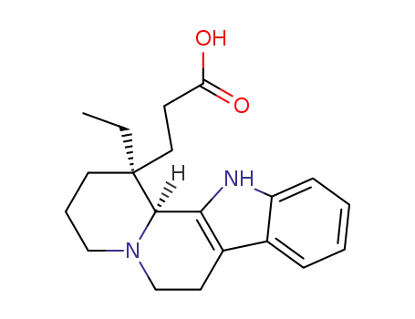 Molecular Structure of 83023-42-1 ((+)-(1α-Ethyl-1,2,3,4,6,7,12,12bα-octahydro-indolo<2,3-a>quinolizin-1β-yl)-propionic acid)