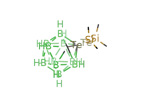 Molecular Structure of 1427584-23-3 (2,2,3,3-Tetramethyl-5,6-[1,2-dicarba-closo-dodecaborano<sup>(12)</sup>]-1,4-ditellura-2,3-disilacyclohexane)