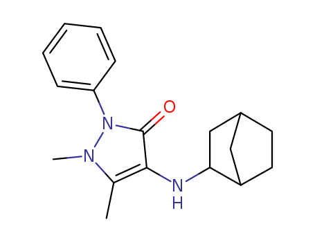 3H-Pyrazol-3-one,4-(bicyclo[2.2.1]hept-2-ylamino)-1,2-dihydro-1,5-dimethyl-2-phenyl-