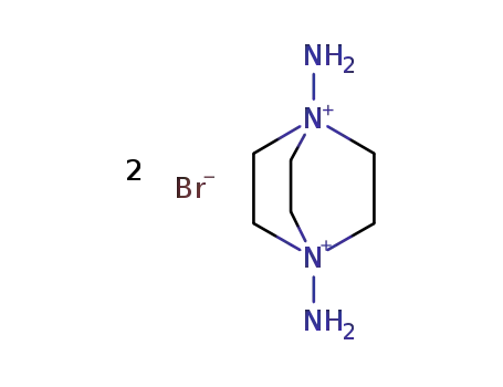 Molecular Structure of 115050-43-6 (1,4-diamino-1,4-diazonia-bicyclo[2.2.2]octane; dibromide)