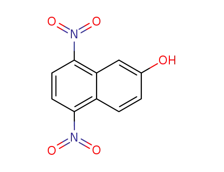 Molecular Structure of 89524-43-6 (2-Naphthalenol, 5,8-dinitro-)