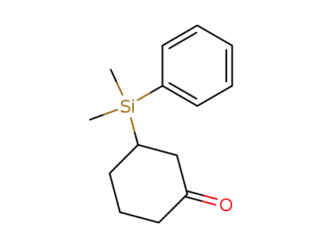 Molecular Structure of 67262-98-0 (Cyclohexanone, 3-(dimethylphenylsilyl)-)