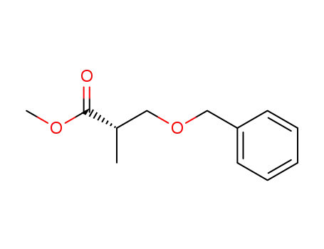 Molecular Structure of 74924-27-9 (Propanoic acid, 2-methyl-3-(phenylmethoxy)-, methyl ester, (S)-)