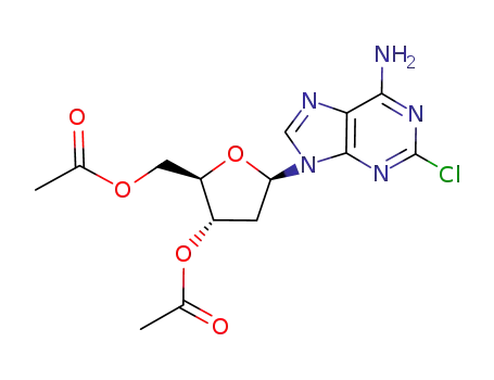 Molecular Structure of 146196-13-6 (6-amino-2-chloro-9-(2'deoxy-3',5'-di-O-acetyl-β-D-erythro-pentofuranosyl)-9H-purine)