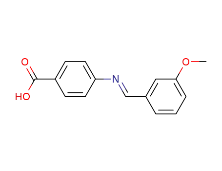 Molecular Structure of 64519-08-0 (4-{[(1E)-(3-methoxyphenyl)methylidene]amino}benzoic acid)