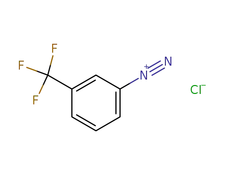 Molecular Structure of 34648-94-7 (Benzenediazonium, 3-(trifluoromethyl)-, chloride)