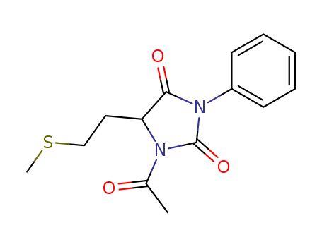 2,4-Imidazolidinedione,1-acetyl-5-[2-(methylthio)ethyl]-3-phenyl-