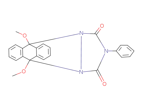 Molecular Structure of 13715-60-1 (9,10-dimethoxy-14-phenyl-9,10-dihydro-9,10-[1,2]epi[1,2,4]triazolo-anthracene-13,15-dione)