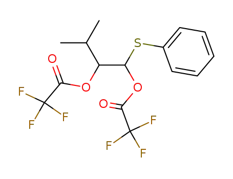 3-methyl-1-(phenylsulfenyl)-1,2-bis(trifluoroacetoxy)butane