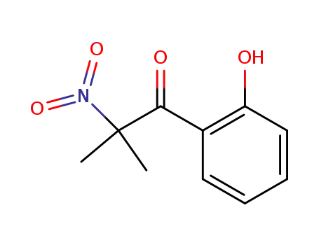 Molecular Structure of 82222-77-3 (1-(2-Hydroxy-phenyl)-2-methyl-2-nitro-propan-1-one)