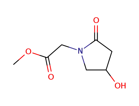 Molecular Structure of 85614-52-4 (methyl 4-hydroxy-2-oxopyrrolidine-1-acetate)