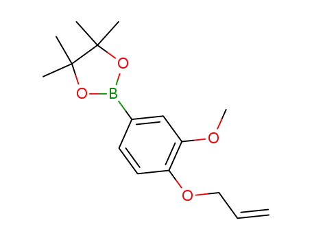 Molecular Structure of 1616917-77-1 (2-(4-(allyloxy)-3-methoxyphenyl)-4,4,5,5-tetramethyl-1,3,2-dioxaborolane)