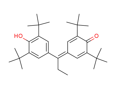 Molecular Structure of 62267-41-8 (2,5-Cyclohexadien-1-one,
4-[1-[3,5-bis(1,1-dimethylethyl)-4-hydroxyphenyl]propylidene]-2,6-bis(1,
1-dimethylethyl)-)