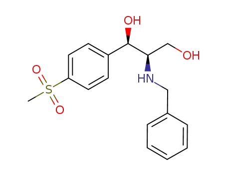 Molecular Structure of 895570-99-7 ((2R,3R)-2-benzylamino-3-(4-methylsulfonylphenyl)-propane-1,3-diol)