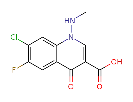 7-Chloro-6-fluoro-1,4-dihydro-1-(methylamino)-4-oxoquinoline-3-carboxylic acid