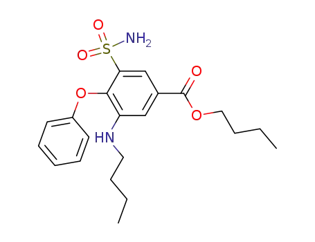 Molecular Structure of 32643-00-8 (butyl 3-aminosulphonyl-5-butylamino-4-phenoxybenzoate)