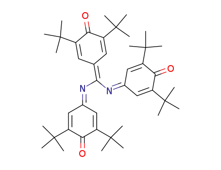 Molecular Structure of 127160-54-7 (3,5-Di-tert-butyl-N,N'-bis-(3,5-di-tert-butyl-4-oxo-cyclohexa-2,5-dienylidene)-4-oxo-cyclohexa-2,5-dienecarboxamidine)