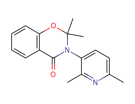Molecular Structure of 76809-28-4 (3-(2,6-Dimethyl-pyridin-3-yl)-2,2-dimethyl-2,3-dihydro-benzo[e][1,3]oxazin-4-one)