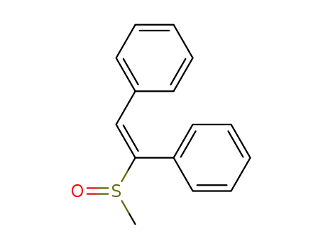 Molecular Structure of 73774-46-6 (Benzene, 1,1'-[1-(methylsulfinyl)-1,2-ethenediyl]bis-, (E)-)