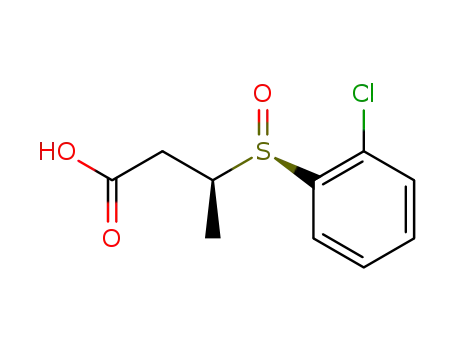 Molecular Structure of 141080-03-7 ((S)-3-((R)-2-Chloro-benzenesulfinyl)-butyric acid)