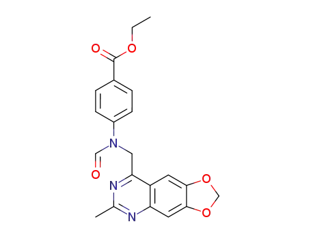 4-[Formyl-(6-methyl-[1,3]dioxolo[4,5-g]quinazolin-8-ylmethyl)-amino]-benzoic acid ethyl ester