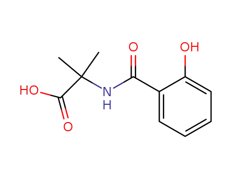Molecular Structure of 128396-72-5 (Alanine,  N-(2-hydroxybenzoyl)-2-methyl-)