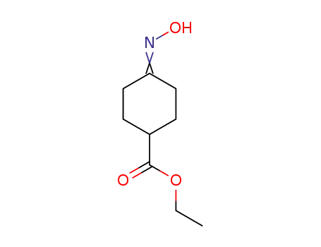 Molecular Structure of 90942-89-5 (Cyclohexanecarboxylic acid, 4-(hydroxyimino)-, ethyl ester)
