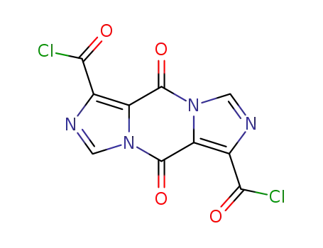 Molecular Structure of 59157-06-1 (5,10-Dioxo-5H,10H-diimidazo(1,5-a:1,5-d)pyrazine-1,6-dicarbonyl dichloride)