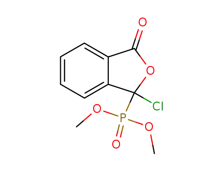 Molecular Structure of 17858-14-9 (dimethyl (1-chloro-1,3-dihydro-3-oxo-1-isobenzofuranyl)phosphonate)