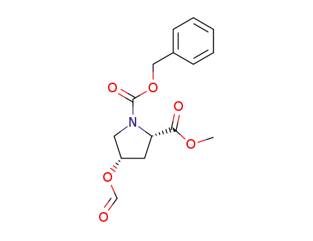 Molecular Structure of 170159-62-3 ((2S,4S)-N-benzyloxycarbonyl-4-formyloxyproline methyl ester)