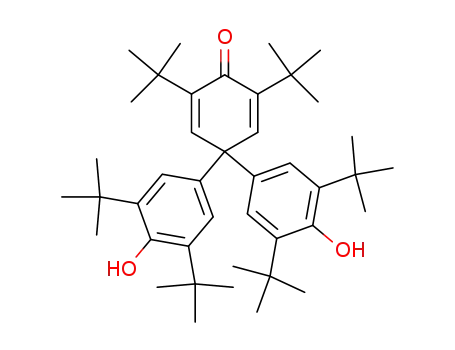 Molecular Structure of 181648-66-8 (2,6-Di-tert-butyl-4,4-bis-(3,5-di-tert-butyl-4-hydroxy-phenyl)-cyclohexa-2,5-dienone)
