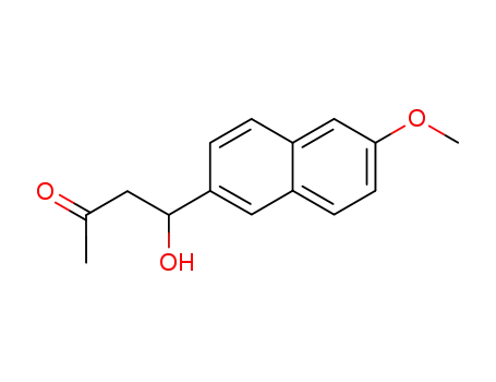Molecular Structure of 98386-83-5 (2-Butanone, 4-hydroxy-4-(6-methoxy-2-naphthalenyl)-)
