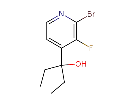 Molecular Structure of 107399-24-6 (bromo-2 fluoro-3 (ethyl-1 propanol-1)-4 pyridine)