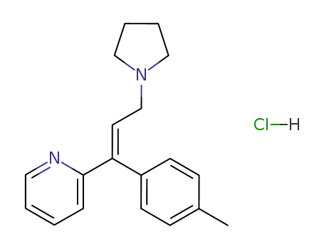 Pyridine,2-[(1E)-1-(4-methylphenyl)-3-(1-pyrrolidinyl)-1-propen-1-yl]-, hydrochloride(1:1)