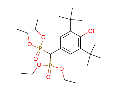 Molecular Structure of 58186-36-0 (tetraethyl (3,5-di-tert-butyl-4-hydroxyphenyl)methylenediphosphonate)