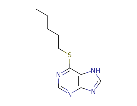 9H-Purine,6-(pentylthio)- cas  5443-89-0